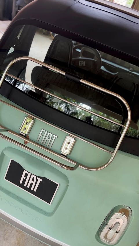 Instagram post by @kathleen_barnes for FIAT. Caption reads: [...] I just need this weather to COOL OFF. 😎....