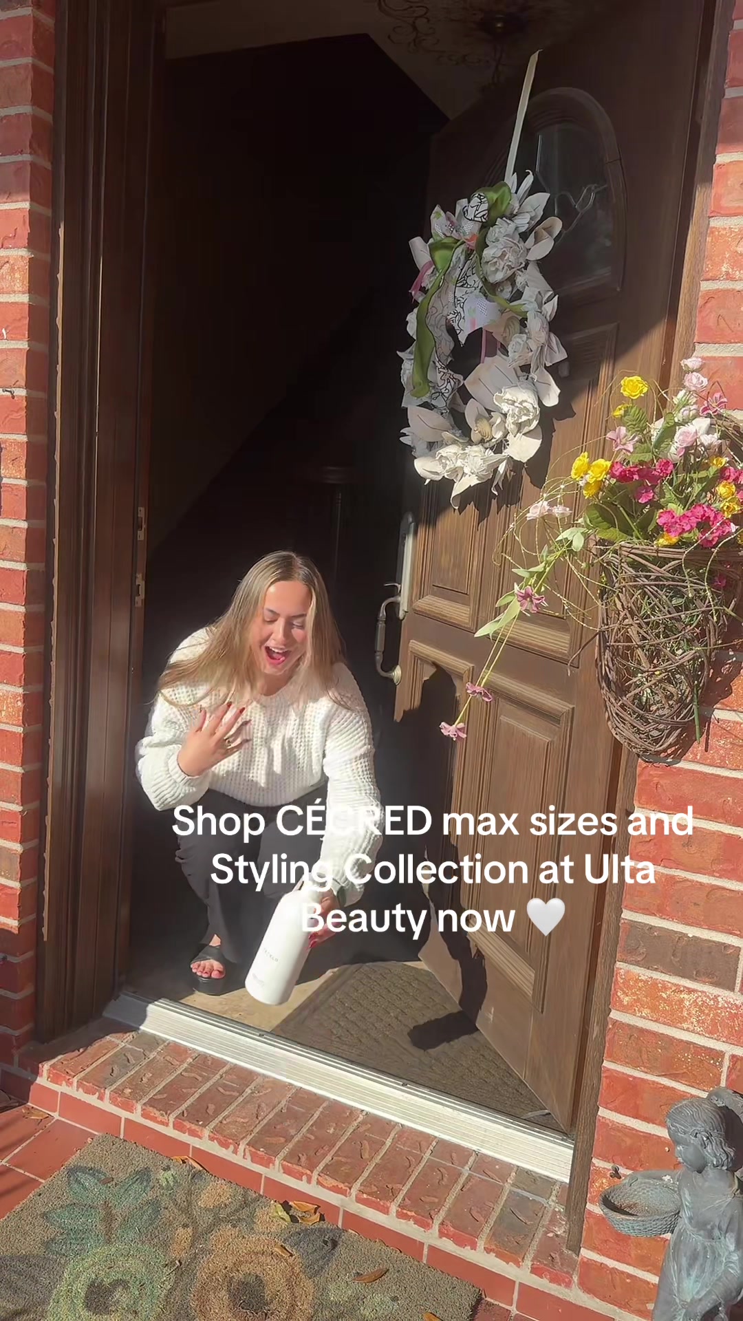 TikTok post by @claire.cundieff for Cécred. Caption reads: Pick up your CÉCRED favs at ulta NOW 🩶@CÉCRED....