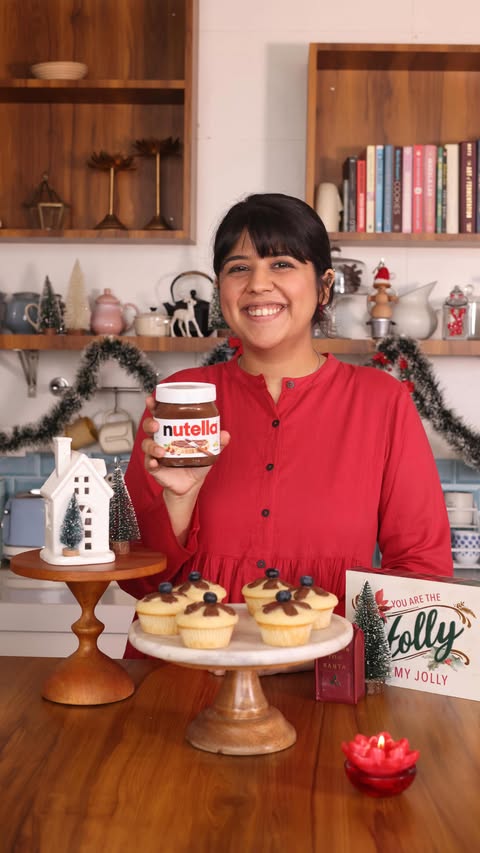Instagram post by @salonikukreja for Nutella. Caption reads: #Collab 

It finally feels like Christmas again....