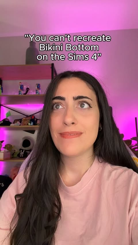 Instagram post by @jeyjeybink for The Sims. Caption reads: [...] actually can recreate Bikini bottom on the....