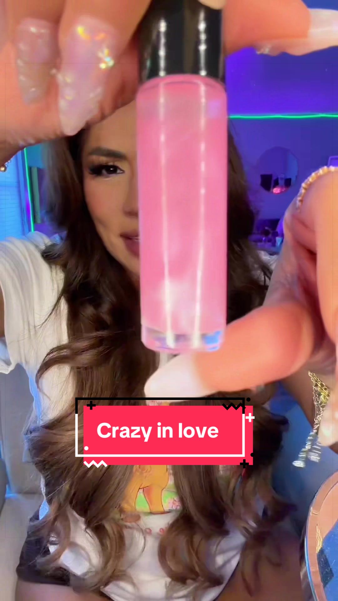 TikTok post by @officialshanel248 for DLA Cosmetics. Caption reads: Love them all!! @DLA COSMETICS #crazyinlove....