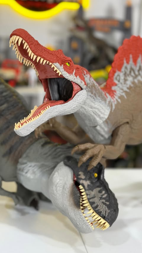 Instagram post by @collectjurassic for Jurassic World. Caption reads: [...] Jurassic Park 3’s Spinosaurus and Jurassic....