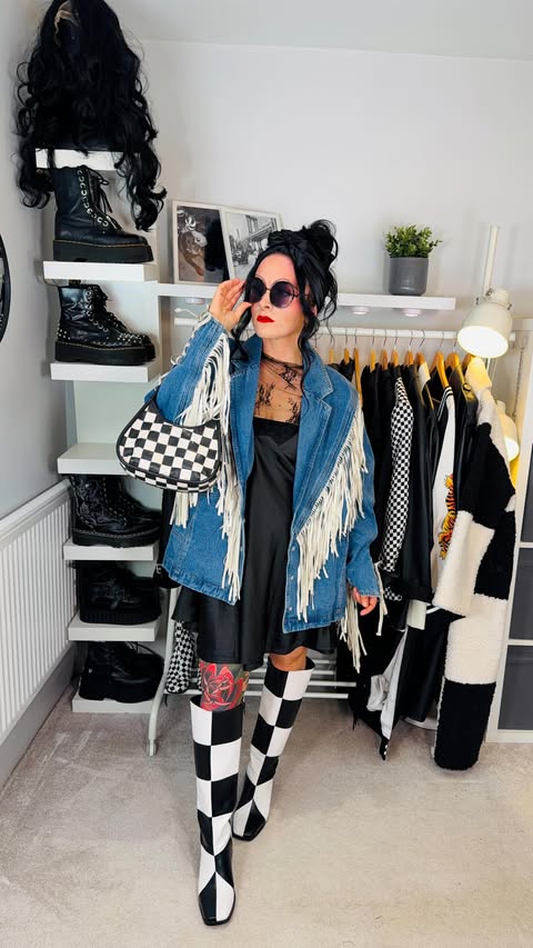 Instagram post by @itsmelaurenv for Three Bird Nest. Caption reads: [...] you think of the fit? 👀🤘Jacket is....