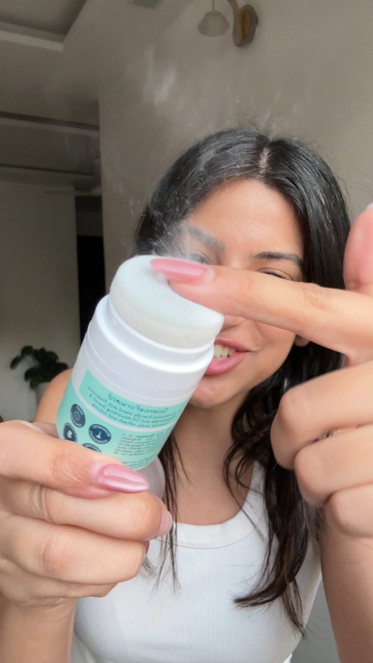 Instagram post by @ruchikamethwani for WishCare. Caption reads: #Collaboration | Oily hair who? 😏

Discovered....