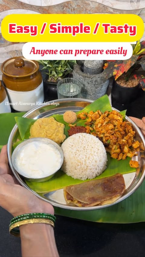 Instagram post by @ismartaiswaryakitchenvlogs for The Indus Valley. Caption reads: 10 నిమిషాల్లో రెడీ అయిపోయి అన్నం చపాతీ రోటీలోకి....