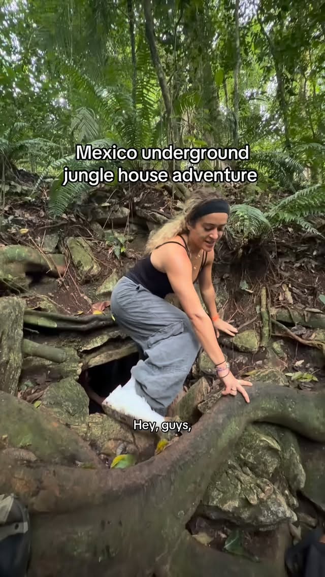 Instagram post by @milliemclay for G Adventures. Caption reads: [...] Palenque jungle with me in Mexico....