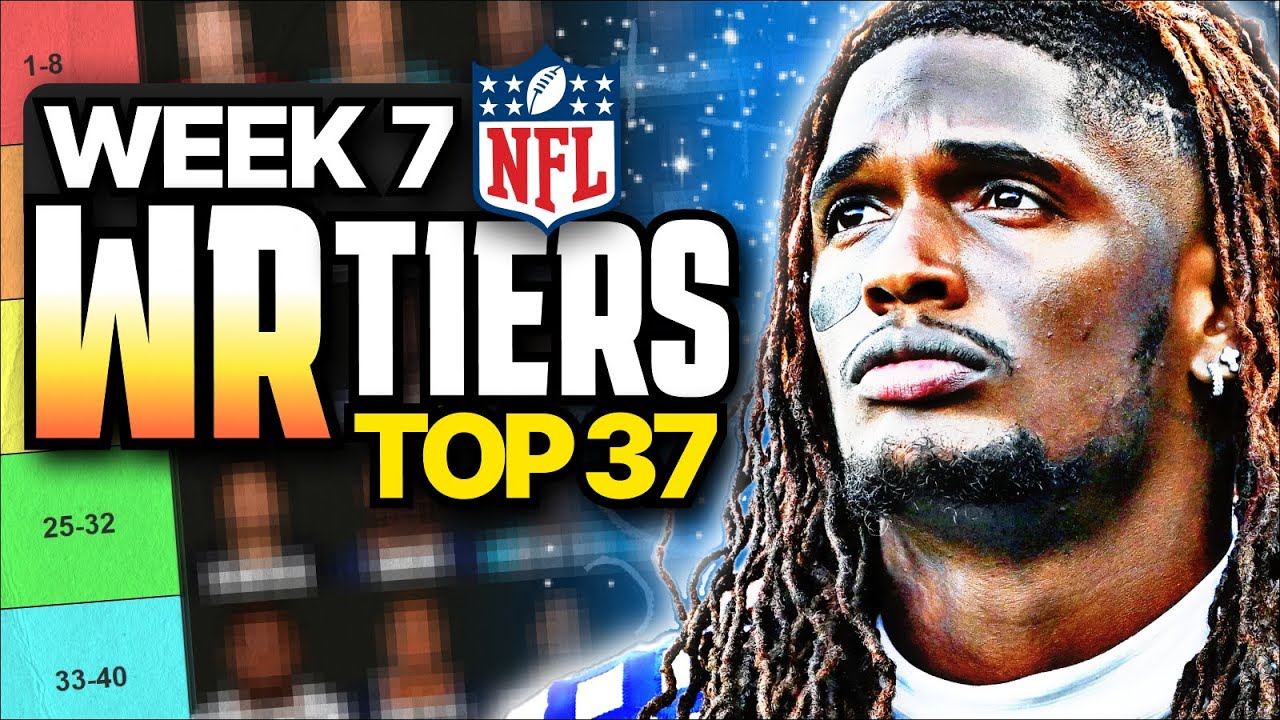 YouTube post by @JoshandHayden for Omaha Steaks. Caption reads: Week 7 Fantasy Football WR Rankings (Top 37).