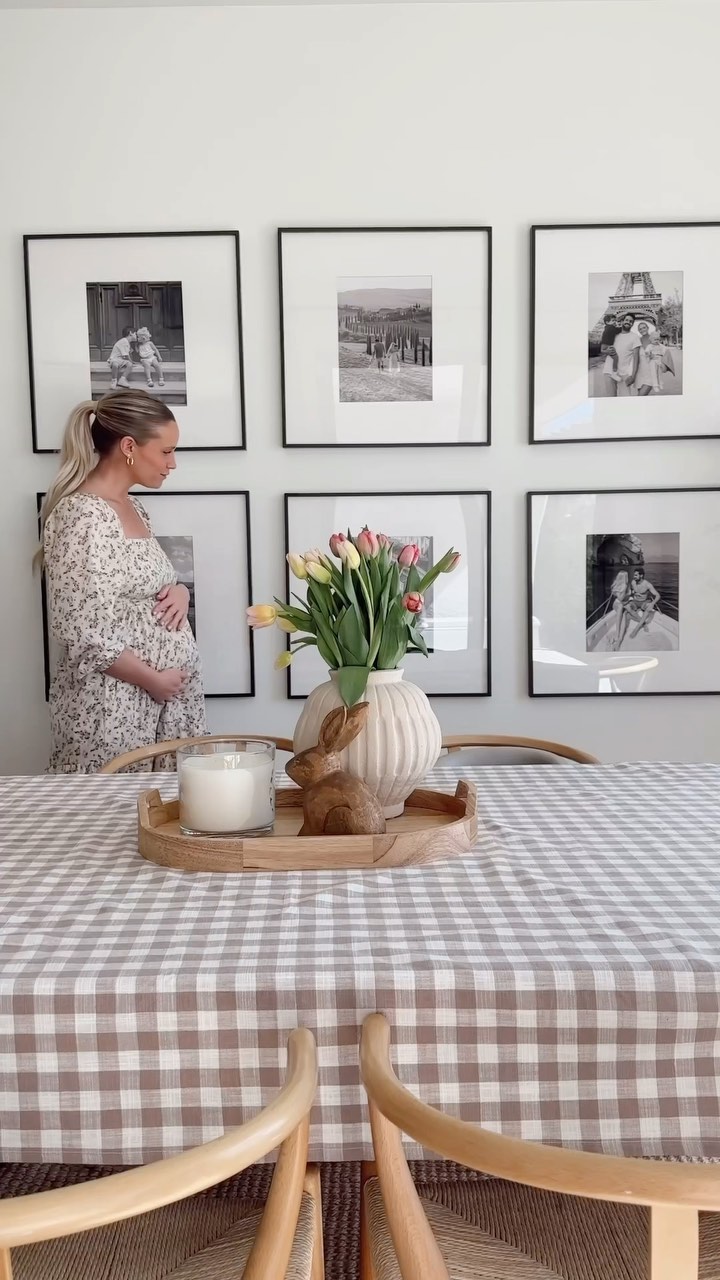 Instagram post by @brookescheurn for Artifact Uprising. Caption reads: Fresh flowers, gingham print and new photos are my....