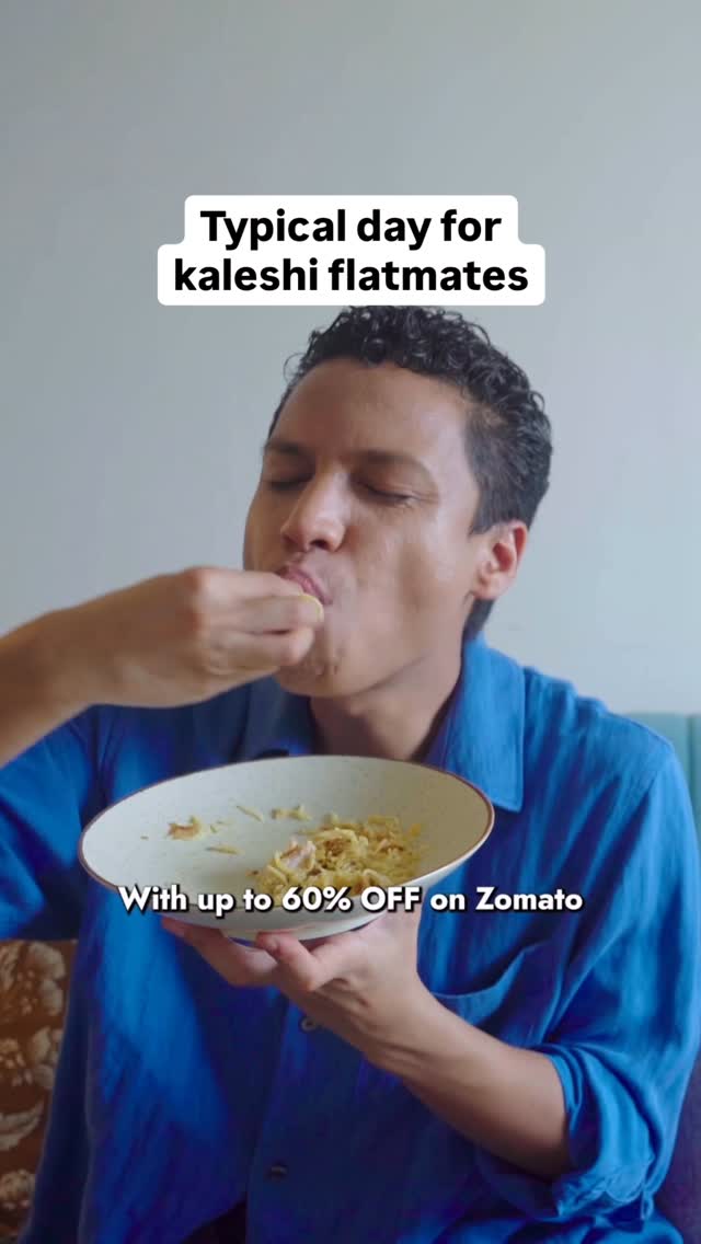 Instagram post by @vishallangthasa for Zomato. Caption reads: Biryani vs Pizza! A debate that could end flatmate....