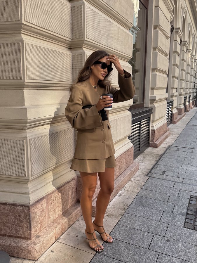 Instagram post by @tamara for Nanushka. Caption reads: Can’t say no to a city on Danube🥹 
Thank you for....