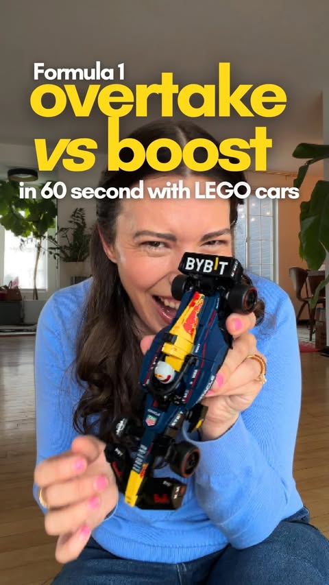 Instagram post by @sarahonthegrid for FORMULA 1. Caption reads: You asked, so here it is: boost mode and overtake....