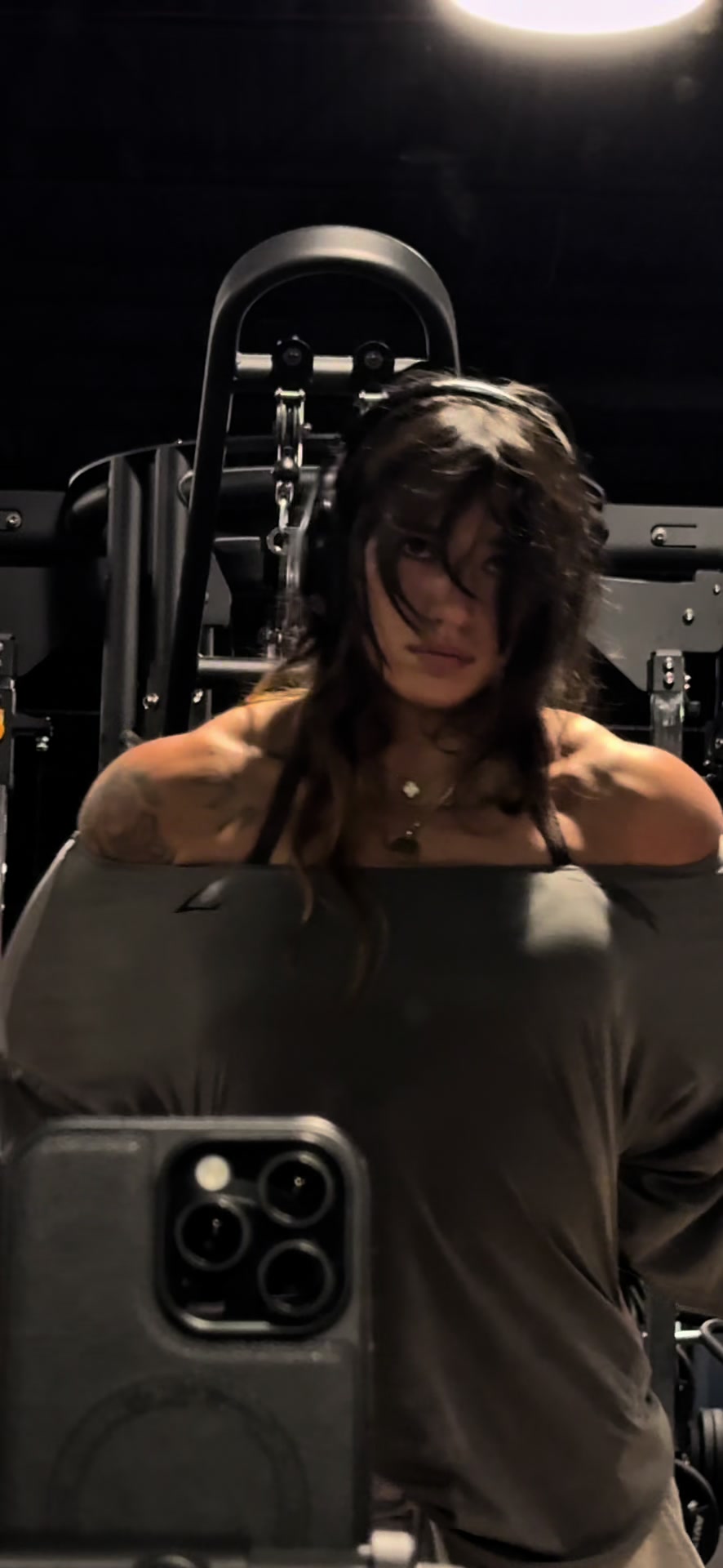 TikTok post by @dumbellslicey for Gymshark. Caption reads: never hit traps a day in my life lol @Gymshark....