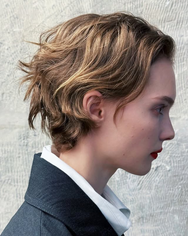 Instagram post by @benjaminmullerhair for AMI Paris. Caption reads: Personal Perspective 
Backstage at @amiparis  Show....