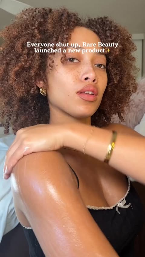 Instagram post by @jaylasteinn for Rare Beauty. Caption reads: @rarebeauty u gotta give us a break there’s too....