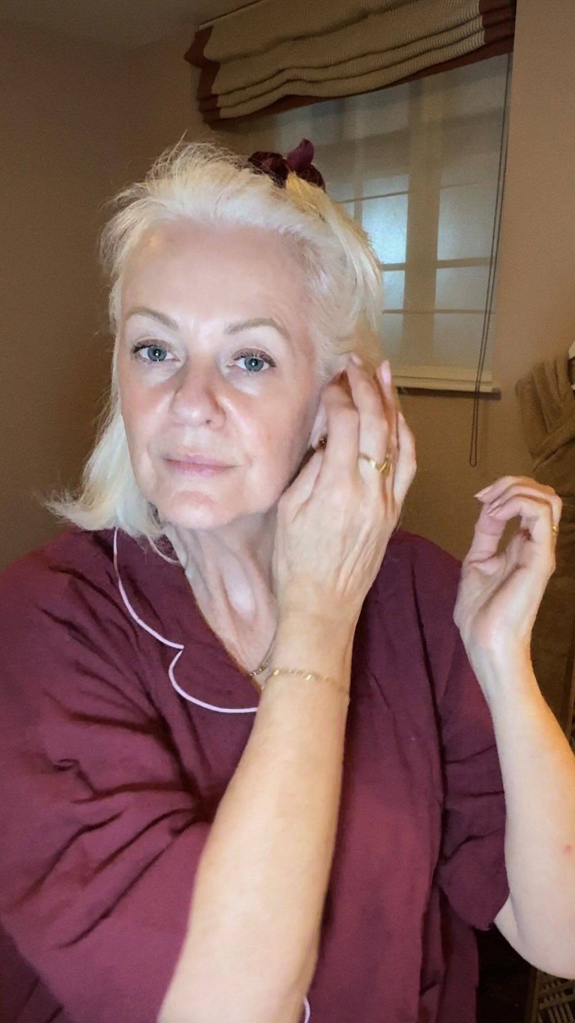 Instagram post by @embracingfifty for SHISEIDO. Caption reads: Taking off the day then hydration  hydration....