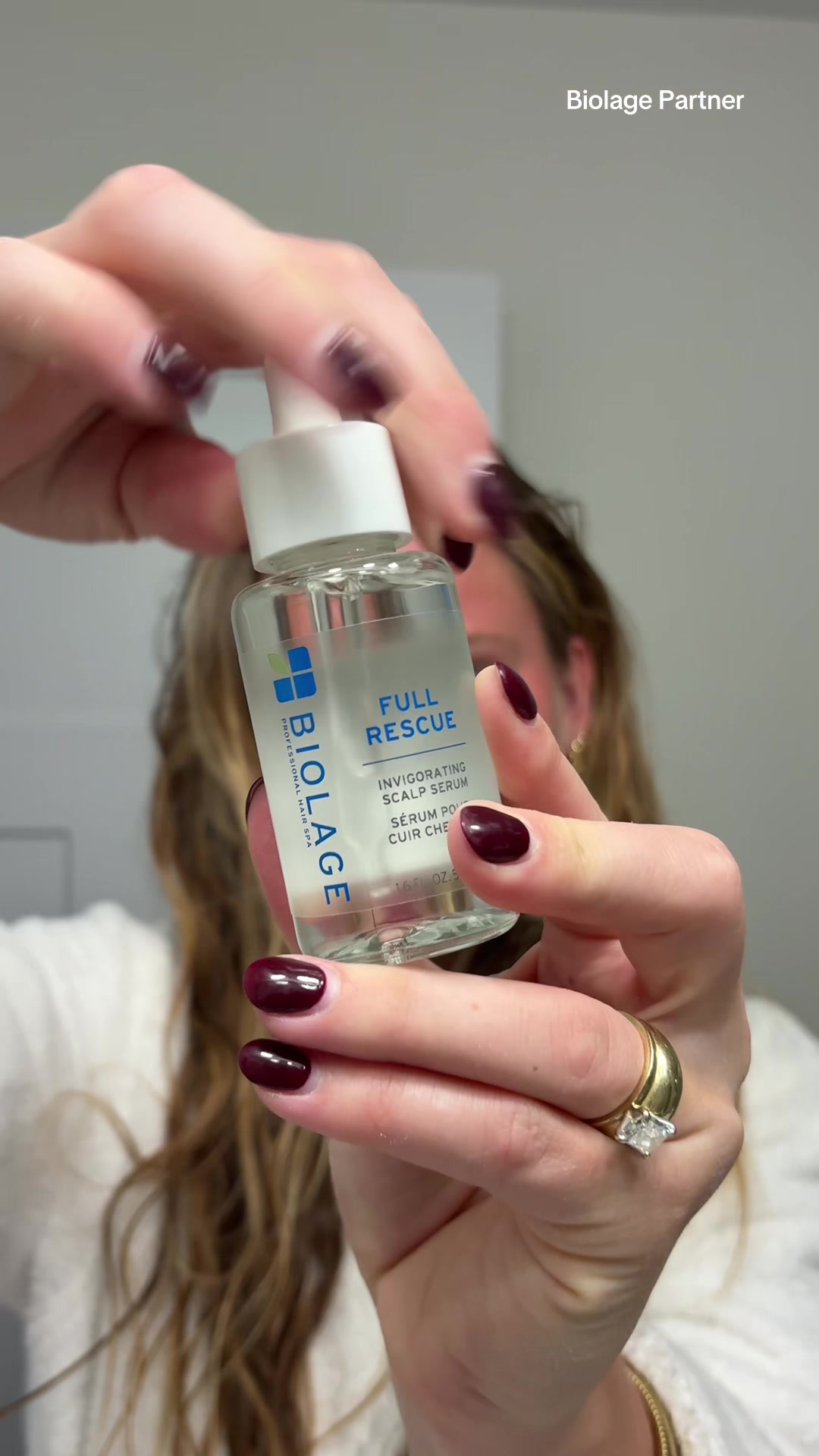 TikTok post by @averybsweatt for Biolage. Caption reads: [...] morning was just what I needed!! Using....