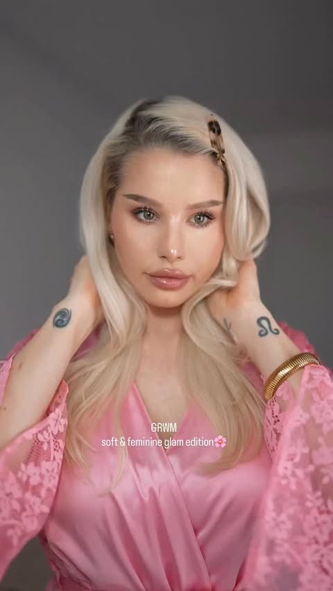 Instagram post by @grebenisancarmen for Catrice Cosmetics. Caption reads: Soft glam look, but make it affordable.🥂 Full....