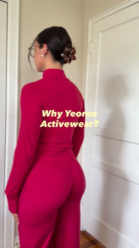 Instagram post by @bellapotoc for Yeoreo. Caption reads: Love my @yeoreoglobal Eddiy 31.5” Straight Leg....
