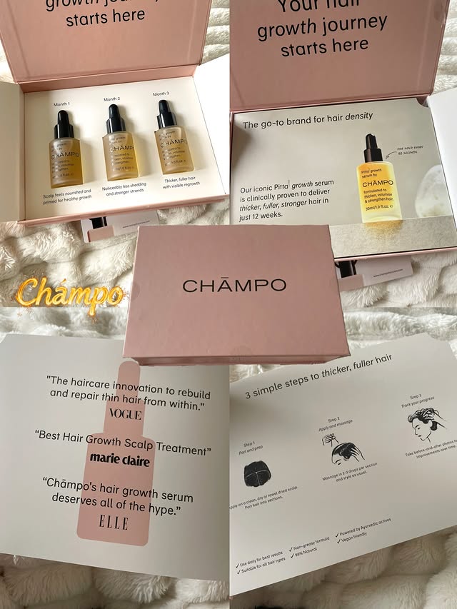 Instagram post by @sugarvogue for Chāmpo Haircare. Caption reads: #AD 🎀👱🏻‍♀️✨ @champohaircare Hi everyone! I want....