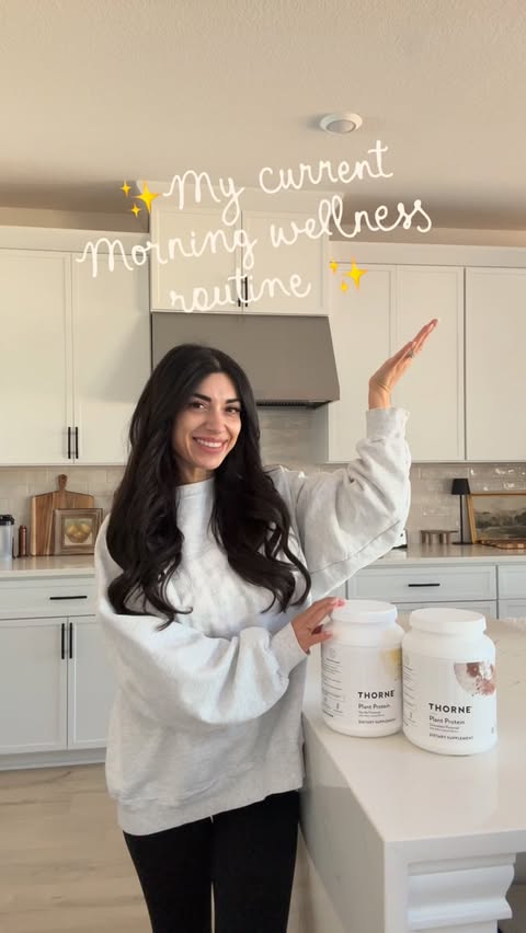 Instagram post by @nadia for Thorne. Caption reads: Winter wellness reset with @thornehealth ❄️ Lately....