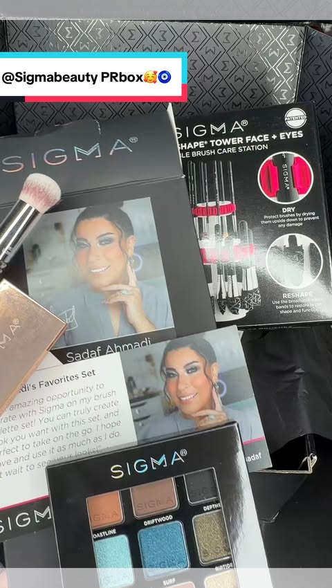 Instagram post by @get_glam_with_sadaf for Sigma Beauty. Caption reads: Discount code: GETGLAM 
Sigmabeauty.com 🖤👈....