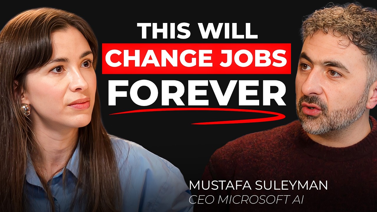 YouTube post by @SiliconValleyGirl for Webull. Caption reads: CEO of Microsoft AI:The Next 10 Years Will Change....