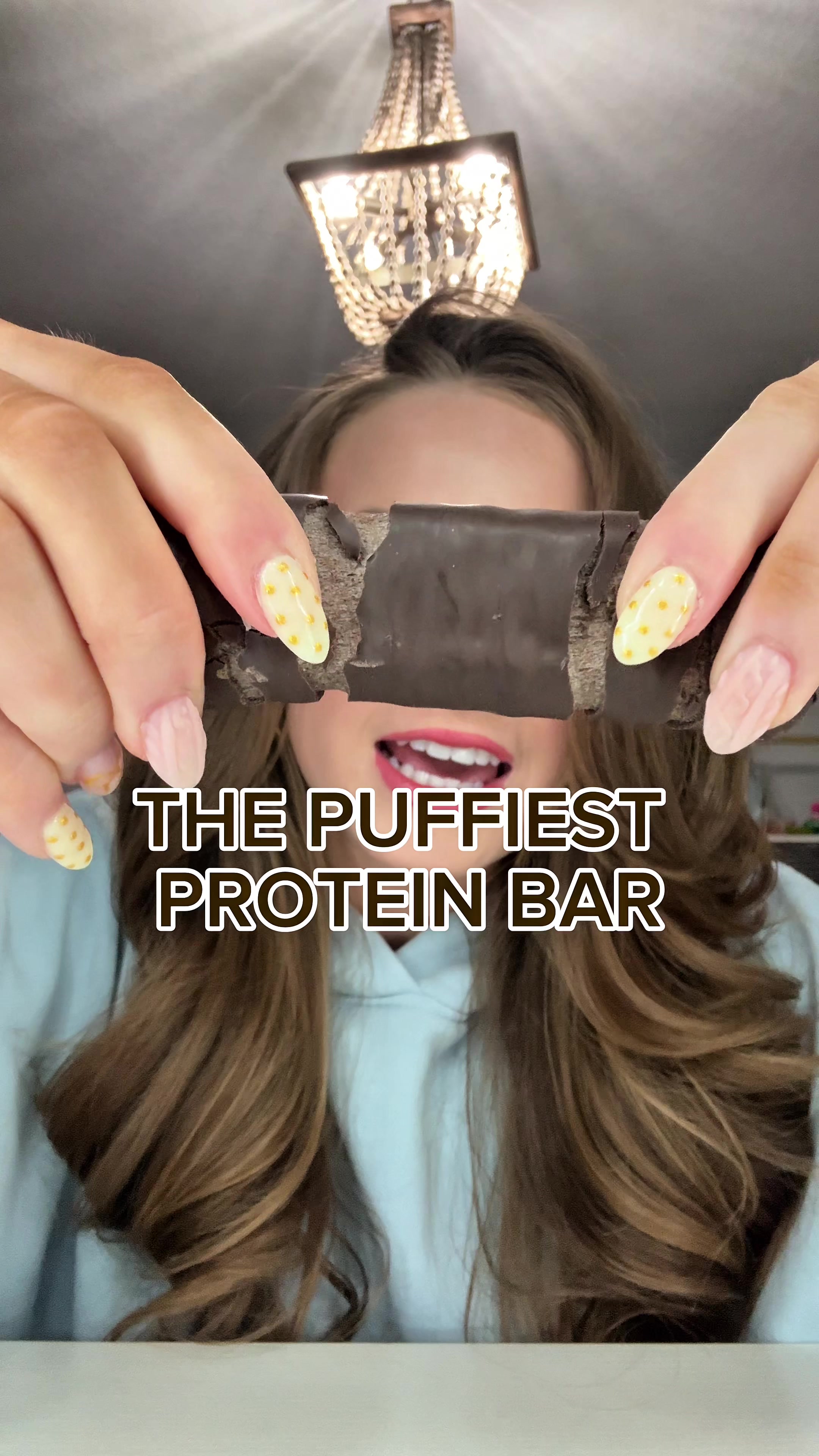 TikTok post by @ava.talks.too.much for BUILT Bar. Caption reads: [...] batter😋🍫#builtpuff #proteinbar #builtbar....