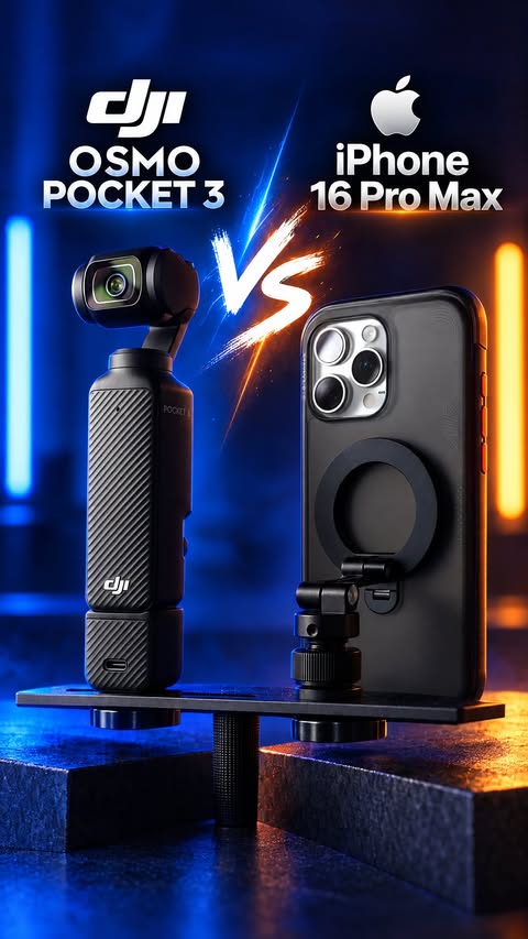 Instagram post by @deanwethers for DJI OSMO. Caption reads: [...] your pocket. Which would you choose — DJI....