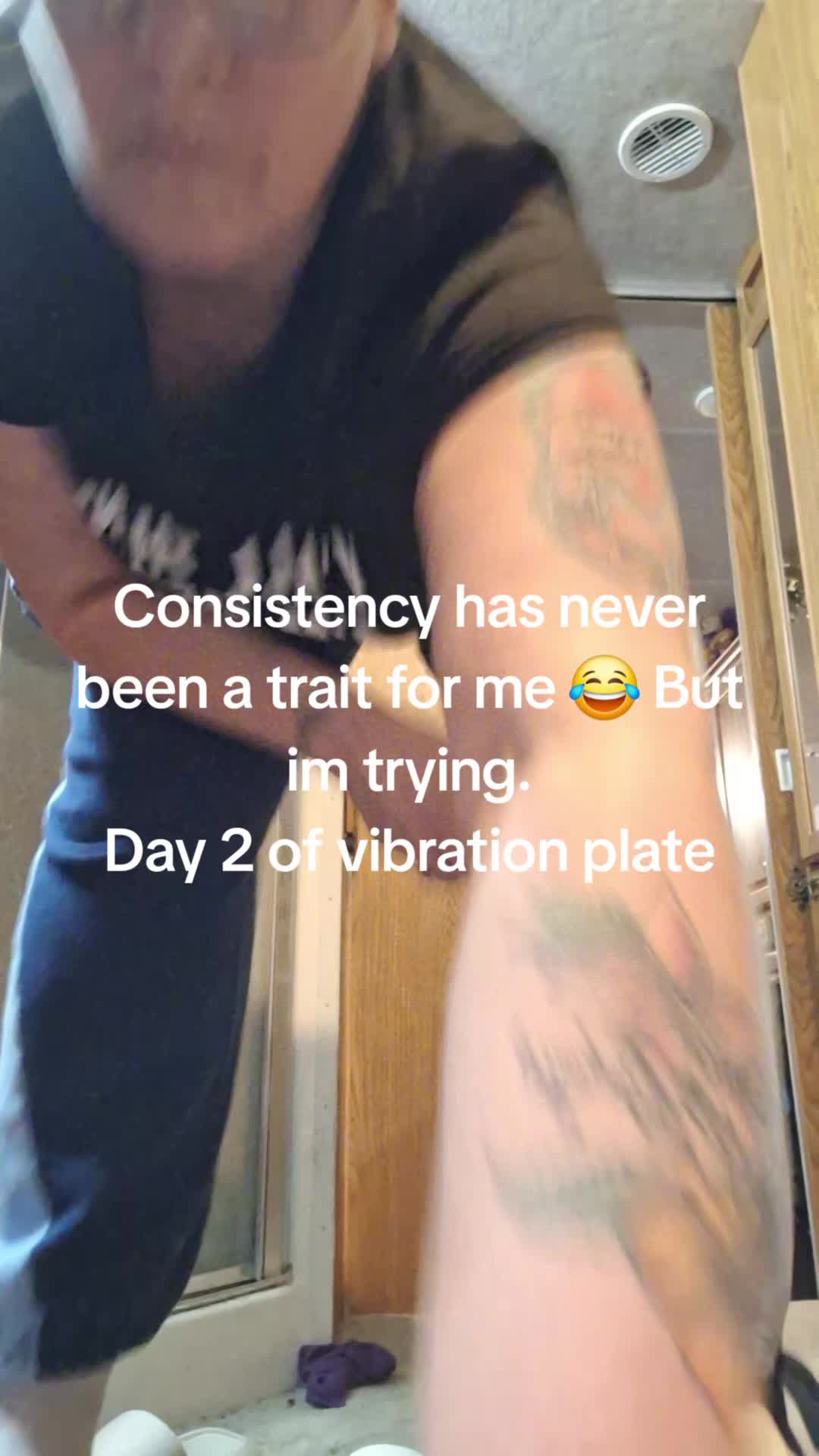 TikTok post by @mistibuckley for Lifepro Fitness. Caption reads: #vibrationplate #vibration #vibrationalhealing....