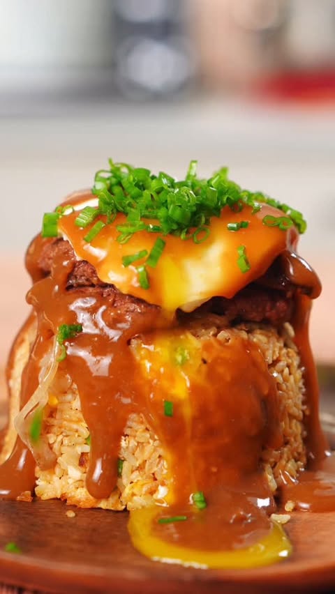 Instagram post by @406_bbq for solostove. Caption reads: Fried Rice Loco Moco Smashburger 💥 
 
I decided....