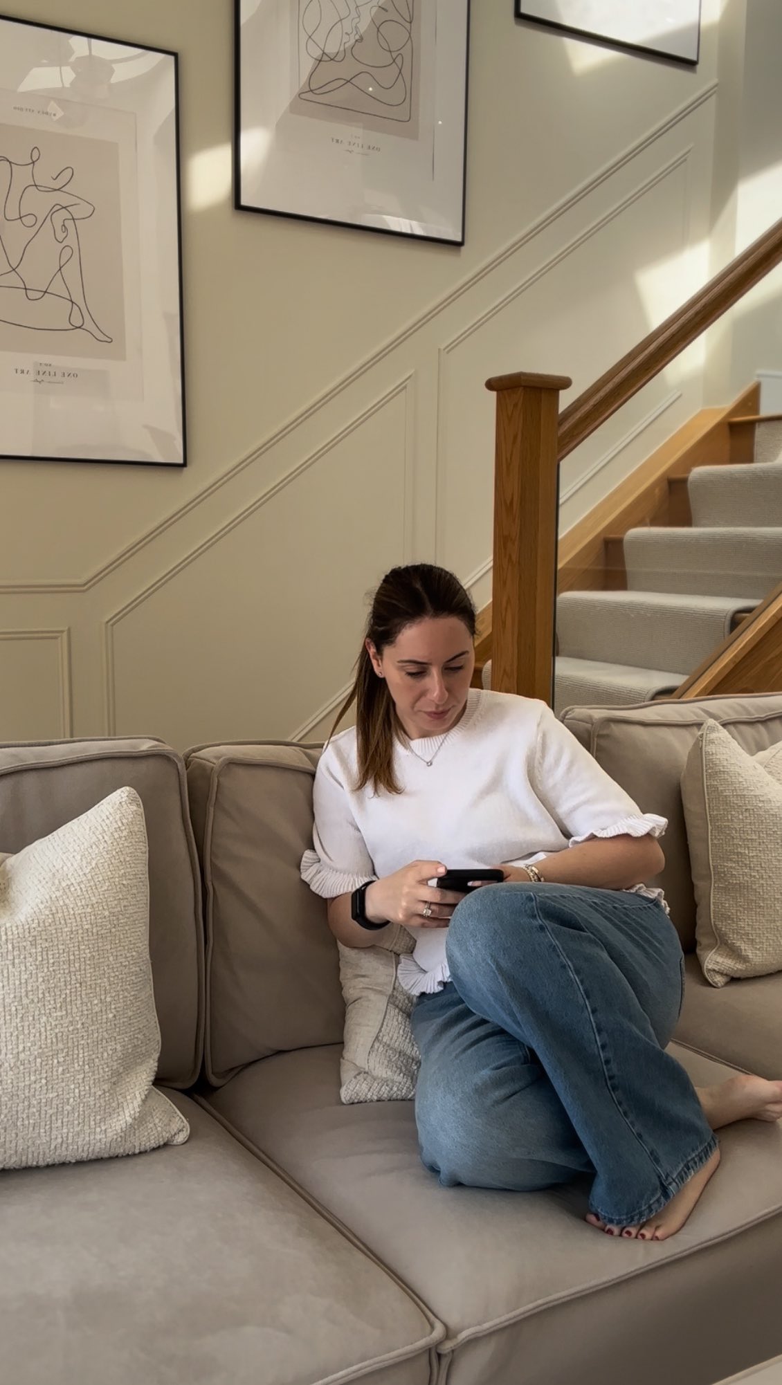 Instagram post by @katiemarks_ for Moonpig. Caption reads: #ad it’s the end of term and I’m quite literally....