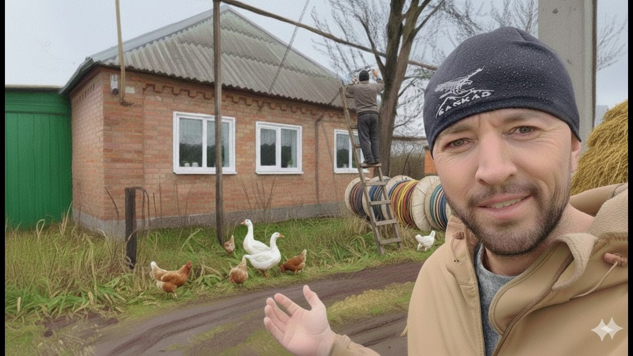YouTube post by @budnifedora for Школа 1950. Caption reads: 🏡💫 Wiring for the soul: updating an old house on....