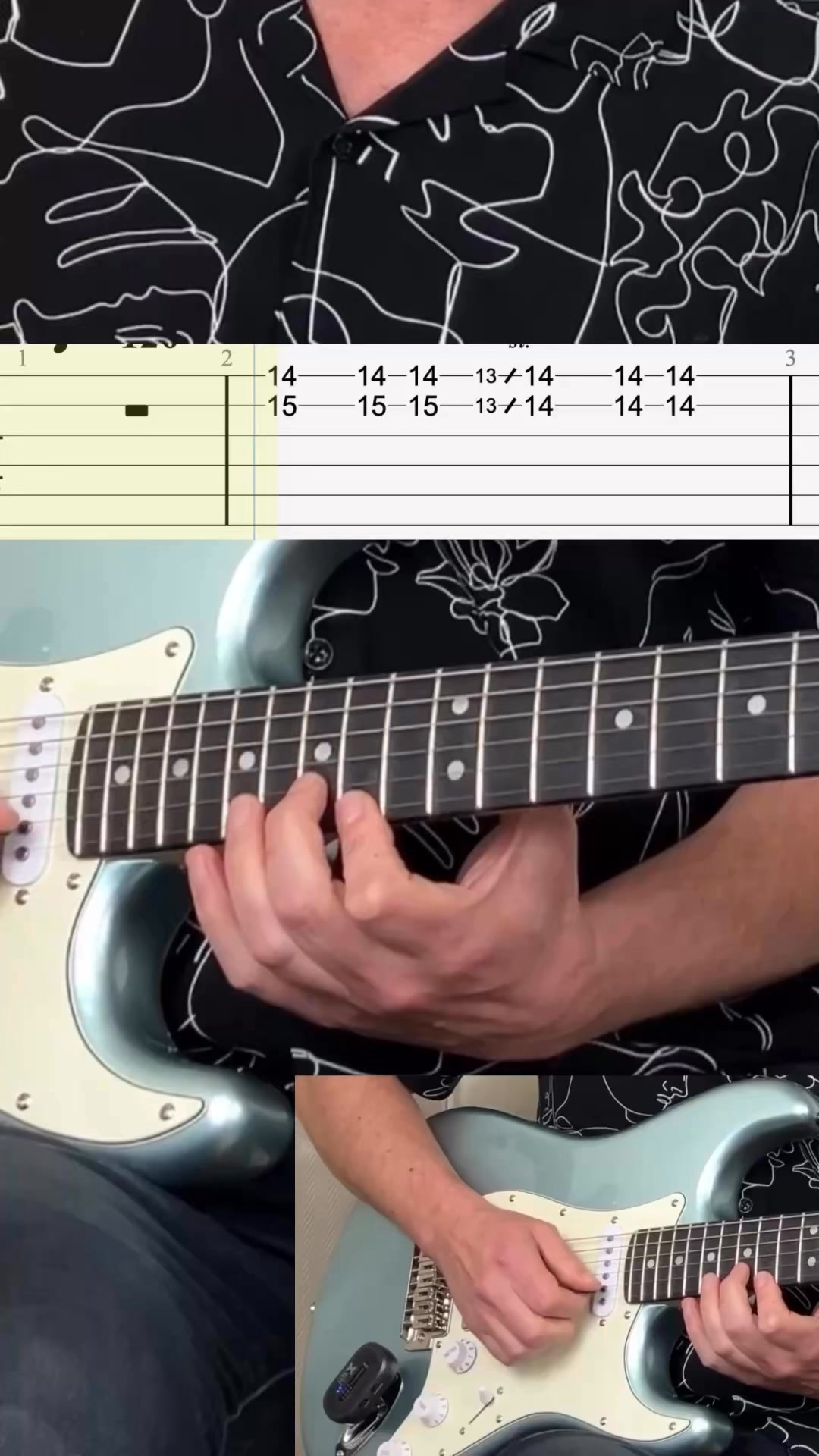 Instagram post by @1jour1riff for DonnerMusic. Caption reads: 🎸Jingle Bell Rock 
 I use @donnermusic_official....