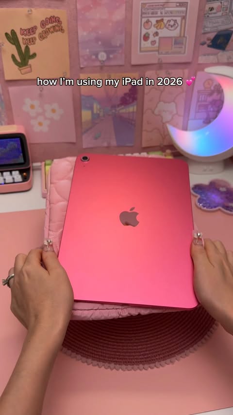 Instagram post by @happydownloads for Paperlike. Caption reads: iPad productivity 🫠 Using paperlike and my....