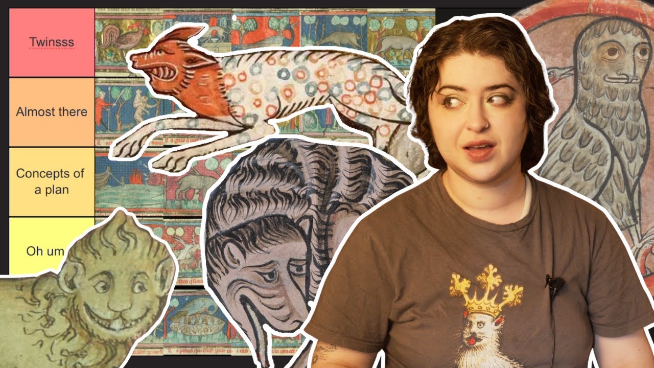 YouTube post by @KazRowe for WEBTOON. Caption reads: Ranking Medieval Animals Based On How Accurate....