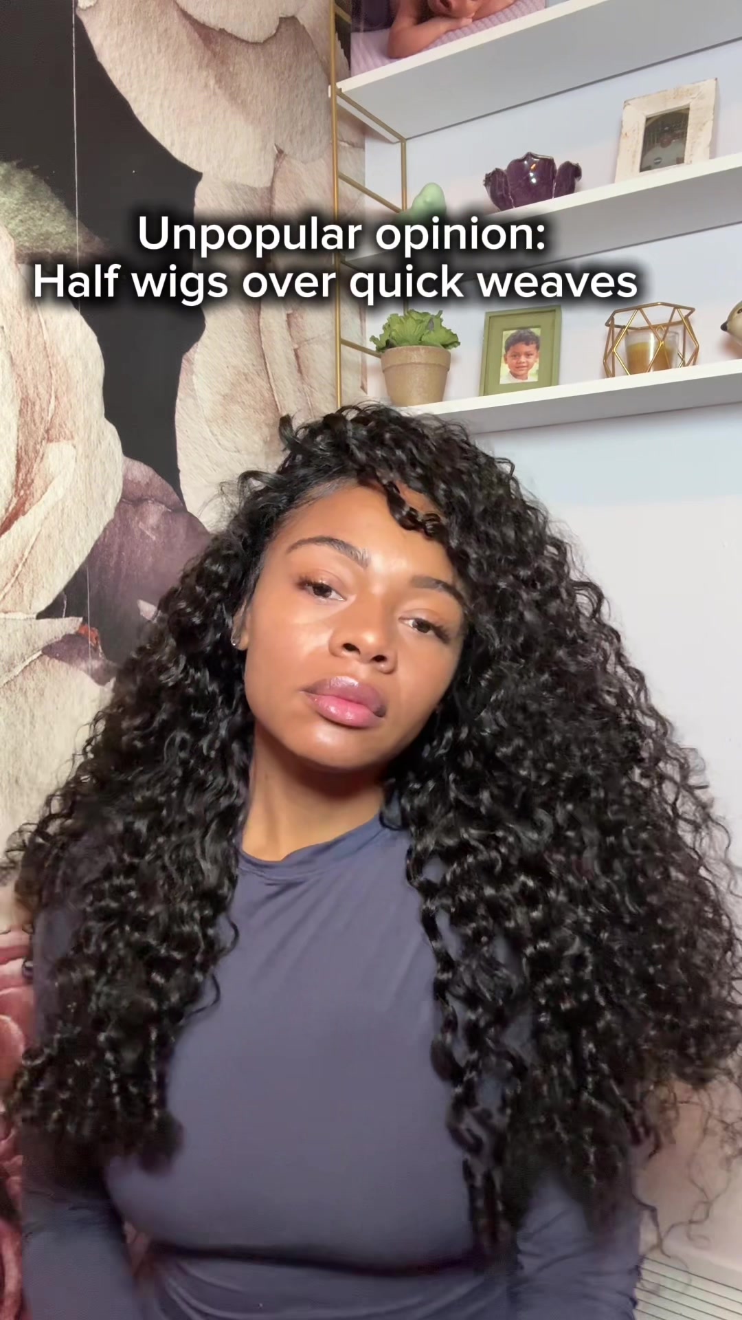 TikTok post by @latoyarena for Curlyme. Caption reads: [...] daily..GAME CHANGER!! 🔥🔥🔥 Wig from....