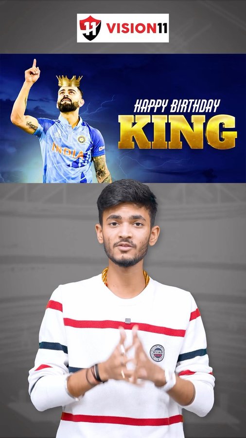 Instagram post by @anuragxcricket for Vision11. Caption reads: [...] Banao Apni Fantasy Team on Vision11🫶....