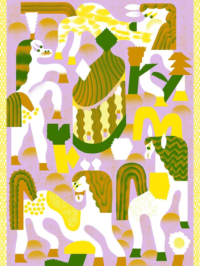 Instagram post by @ju_kluge for StickerApp. Caption reads: [...] #circus #artprint #sticker #stickerapp....