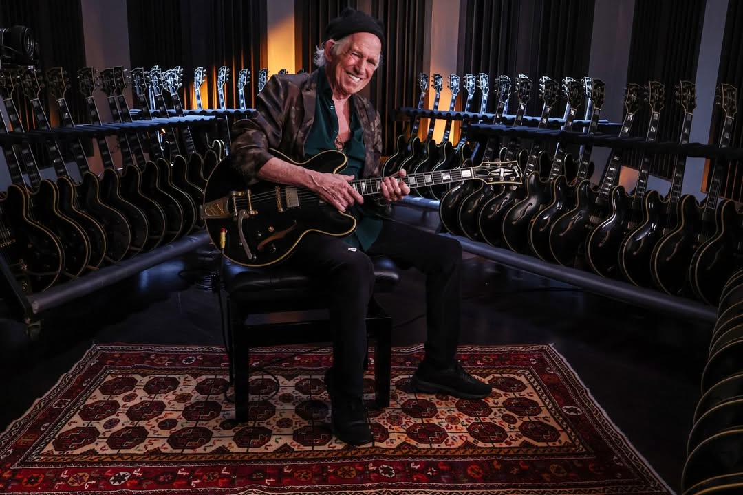 Instagram post by @officialkeef for Gibson. Caption reads: [...] and we’re willing to bet his black 1960....