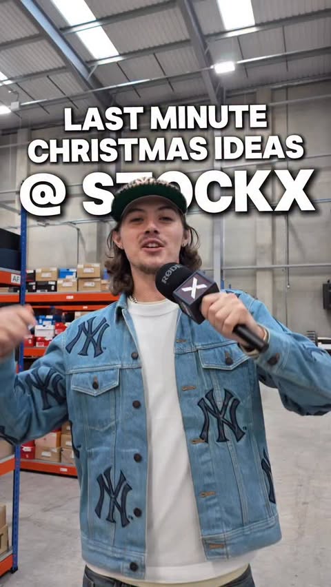 Instagram post by @vostsvault for StockX. Caption reads: ad Browsing the Xpress Ship aisles at @stockx....