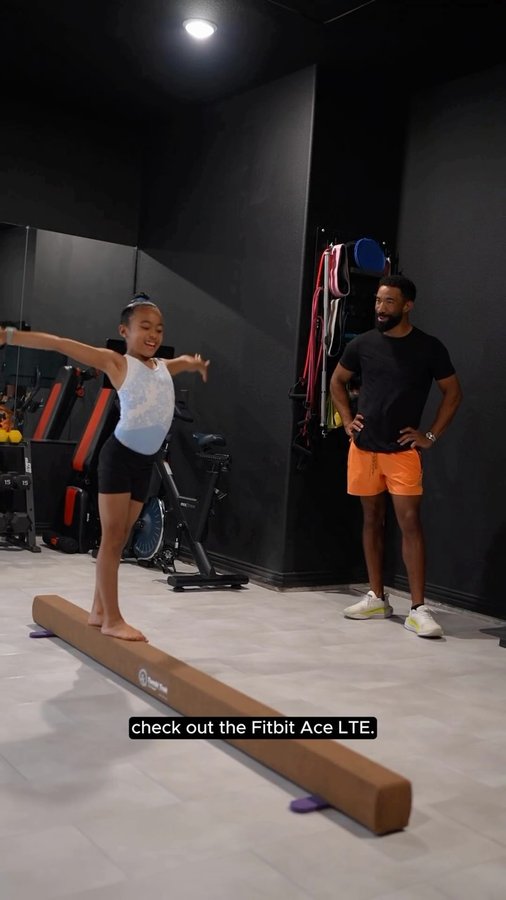 Instagram post by @rolandpollard for Fitbit. Caption reads: [...] holiday season isn’t easy, but with the....