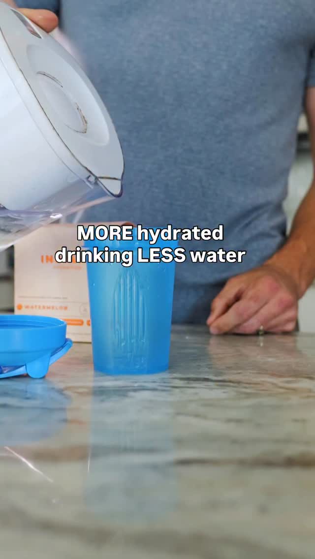 Instagram post by @milesjamesburris for Instant Hydration. Caption reads: [...] drinking less water.. How? @instanthydration....