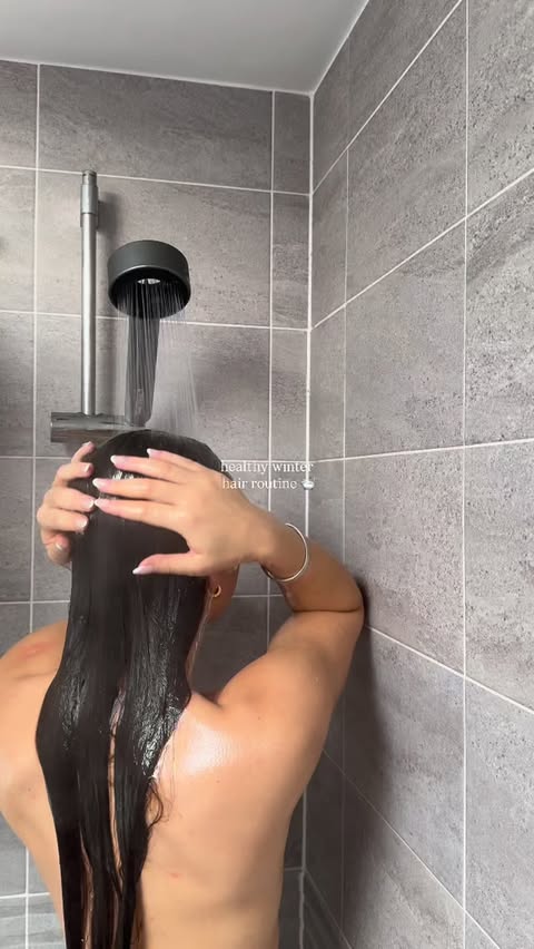 Instagram post by @withdanielle_ for Tangle Teezer. Caption reads: hair therapy 🧖🏽‍♀️ 

Products used; 
@olaplex....