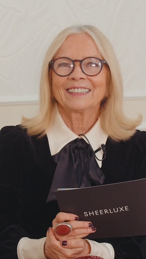 Instagram post by @middleagedminx for QVC. Caption reads: Join @middleagedminx for a special SheerLuxe Gold....