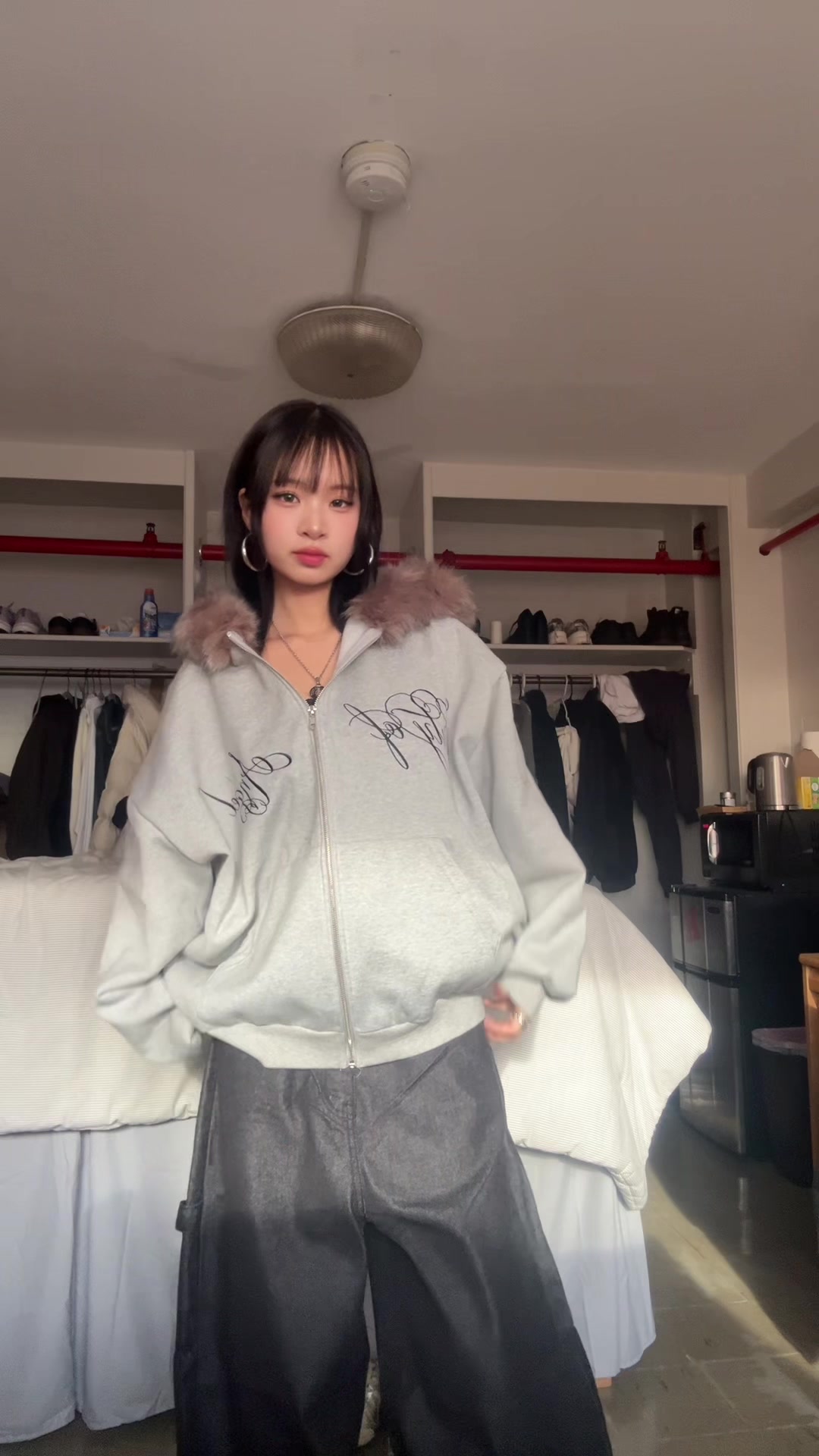 TikTok post by @kurom1suk1 for LEWKIN. Caption reads: fav fit from @Lewkin use “KUROMISUKI” for 50% OFF!....