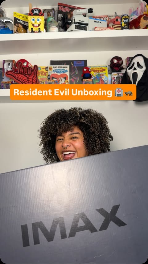 Instagram post by @kayladsoto for IMAX. Caption reads: [...] Evil has arrived 🤭 Thank you so so much....