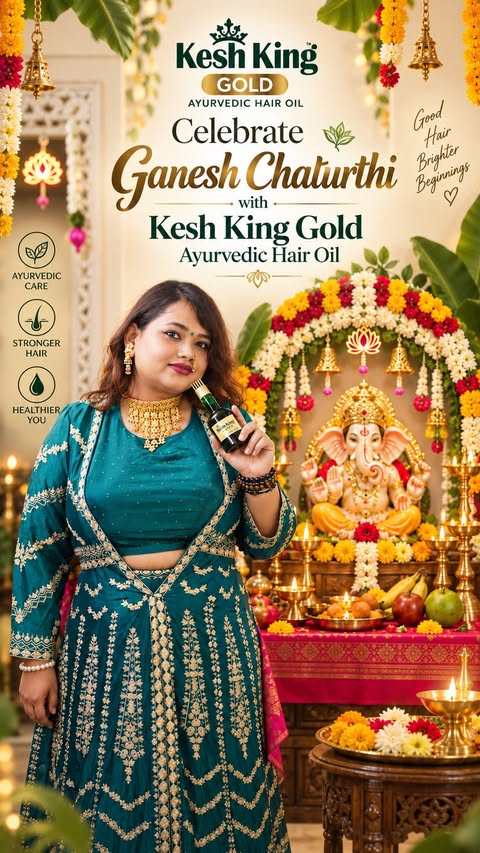 Instagram post by @wanderingsouls_pj for Kesh King. Caption reads: [...] hai? 🪔🌺 That’s when I started using Kesh....