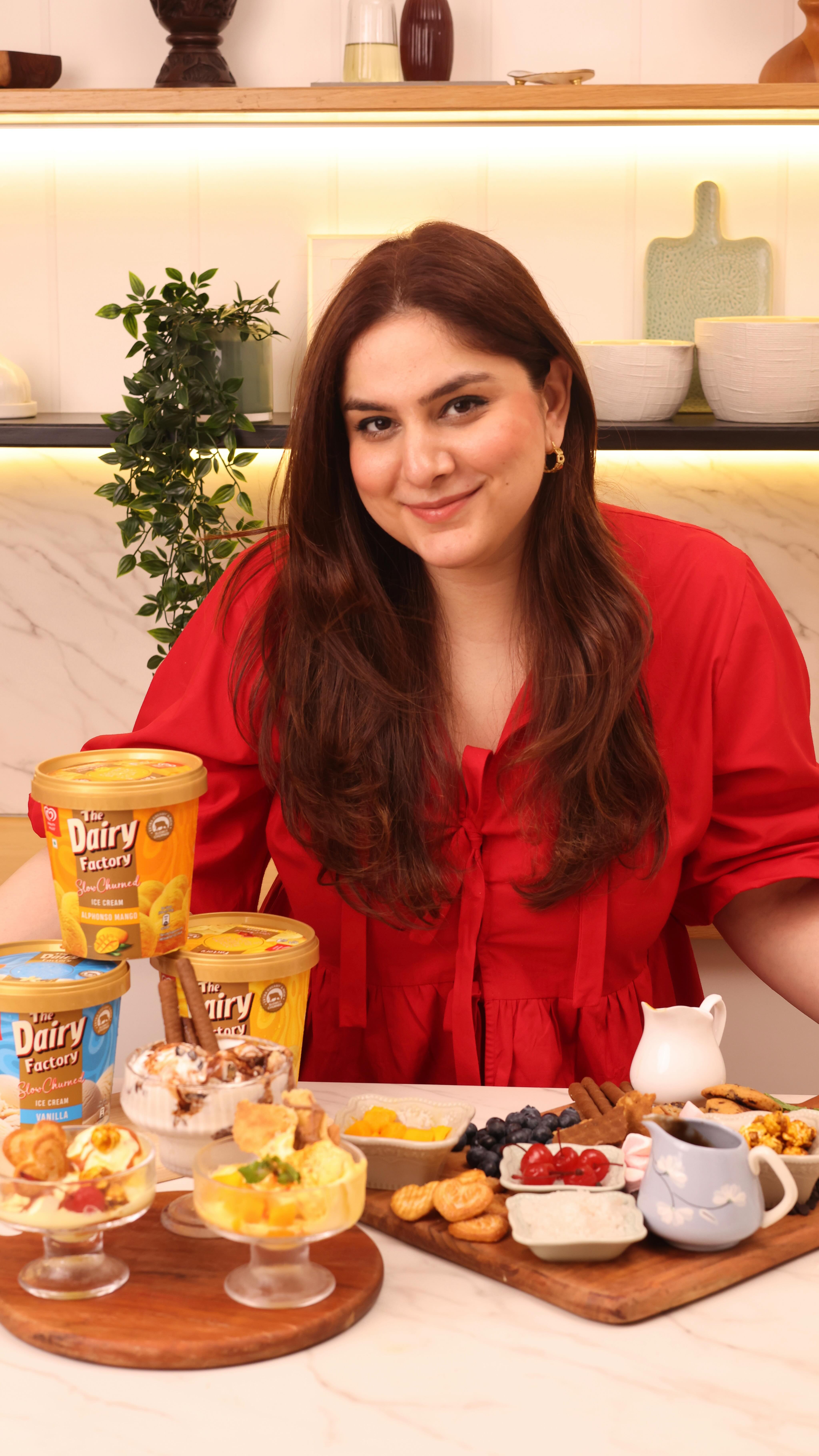 Instagram post by @chefguntas for Kwality Wall's. Caption reads: From creamy scoops to playful toppings, it’s all....