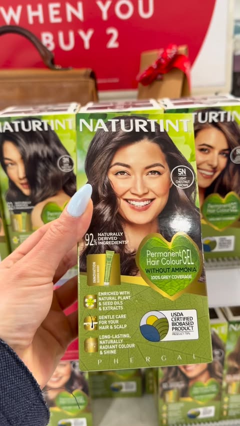 Instagram post by @sunfloweragencymarketing for NATURTINT. Caption reads: [...] and return to my natural shade using....