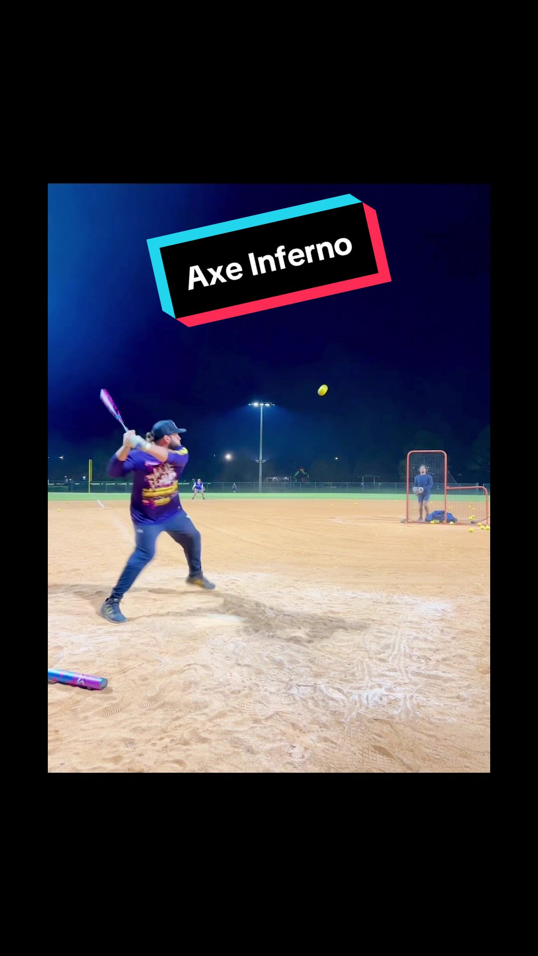TikTok post by @beastt.._ for Axe Bat. Caption reads: [...] gettin looks at the hot corner! These @Axe....